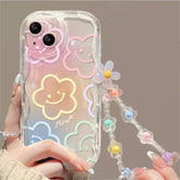 Flower Bracelet Wrist Chain Phone Case for iPhone